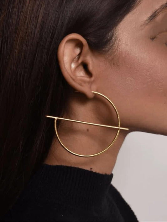 Half-Circle Gold Earrings