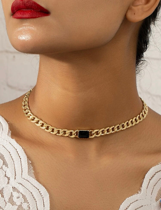 Black Pendant Cuban chain