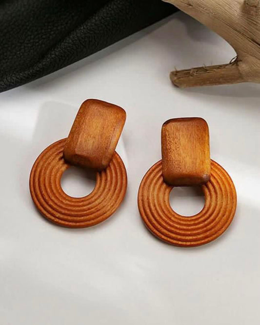 Wooden Symetrical Earrings